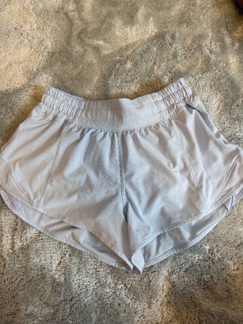 lululemon light blue hotty hot shorts